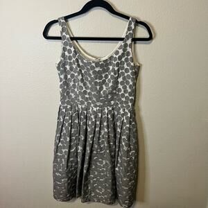Corey Lynn Calter Anthropologie Silver Polka Dot A-Line Dress Size 4